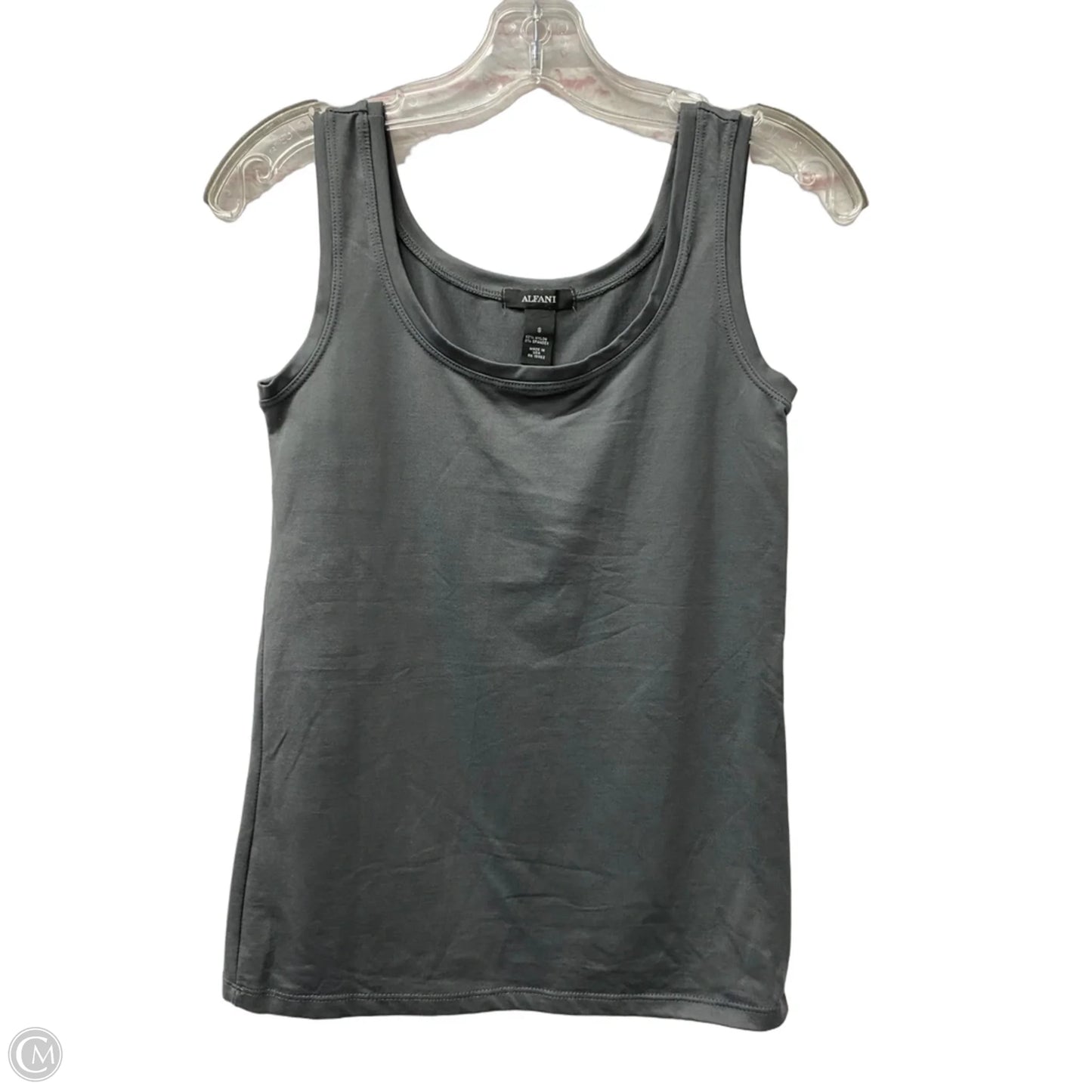 Top Sleeveless By Alfani In Grey, Size: S