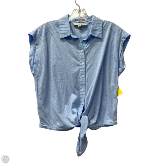 Top Short Sleeve By Loft In Blue, Size: Xs
