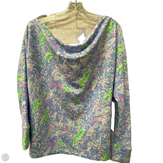 Top Long Sleeve Designer By Lilly Pulitzer In Blue, Size: Xl