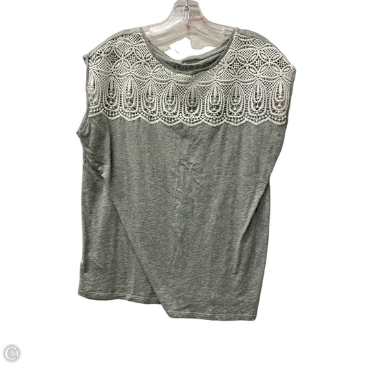 Top Sleeveless By Loft In Grey, Size: L