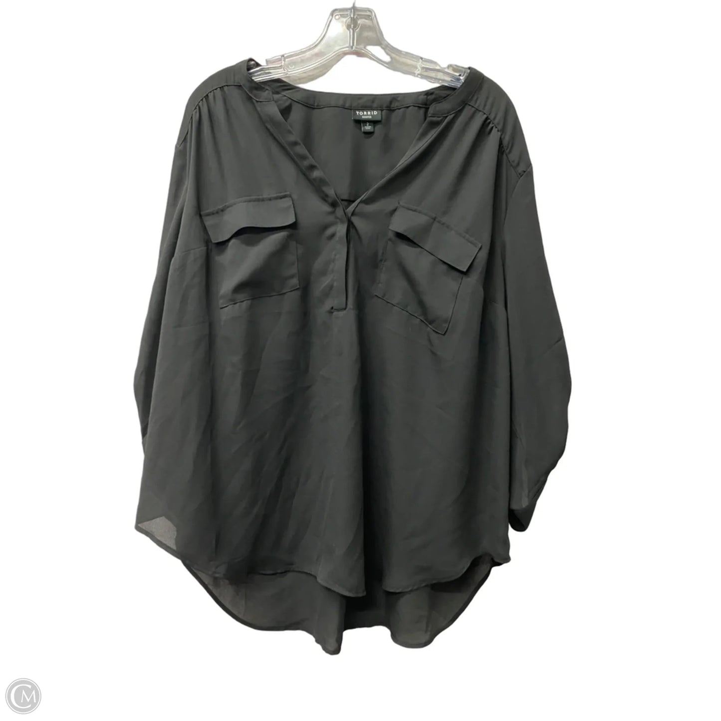Top Short Sleeve By Torrid In Black, Size: 2x