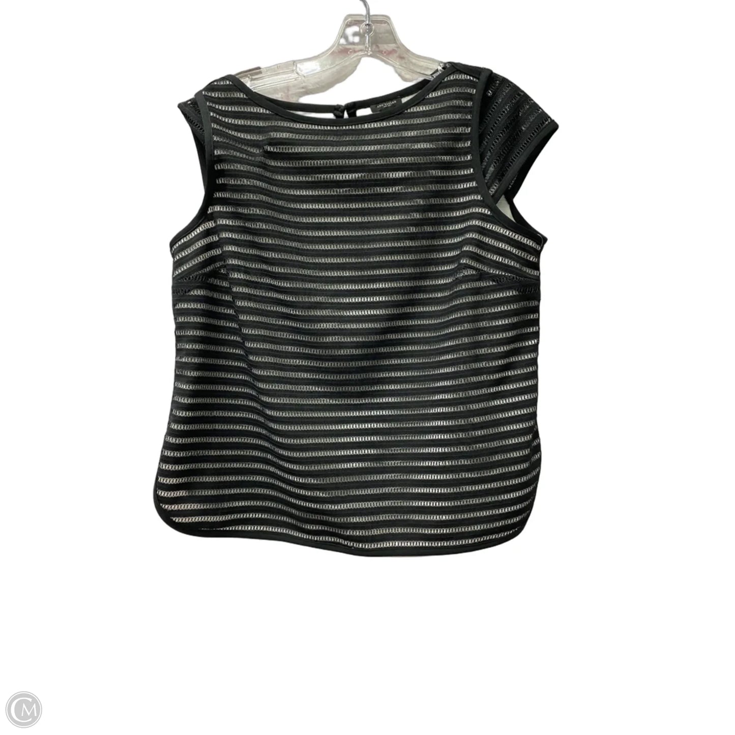 Top Short Sleeve By Ann Taylor In Black, Size: L