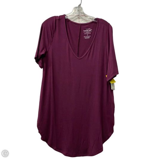 Top Short Sleeve Basic By Torrid In Purple, Size: L