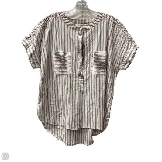 Top Short Sleeve By Loft In Purple, Size: M