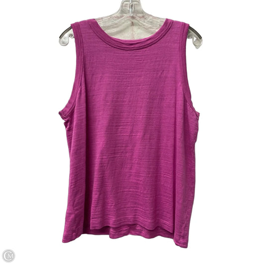 Top Sleeveless Basic By Loft In Pink, Size: L