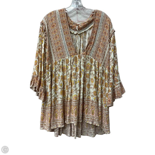 Top Long Sleeve By Free People In Pink, Size: M