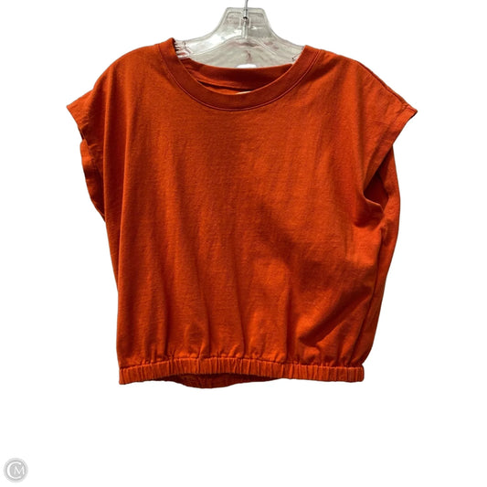 Top Short Sleeve By Madewell In Orange, Size: M