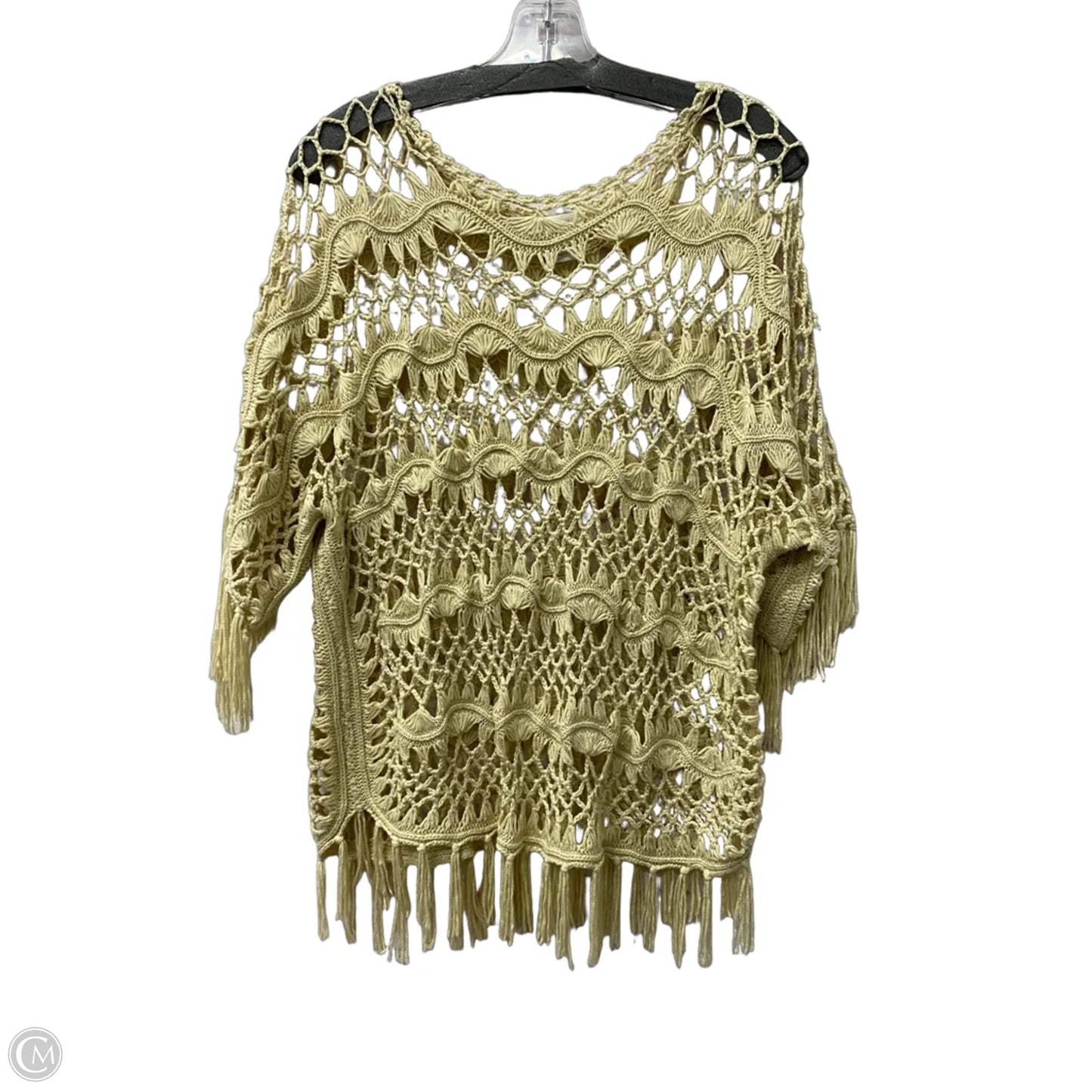 Top Short Sleeve By Chicos In Tan, Size: L