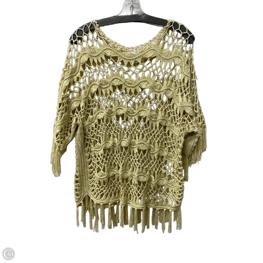 Top Short Sleeve By Chicos In Tan, Size: L