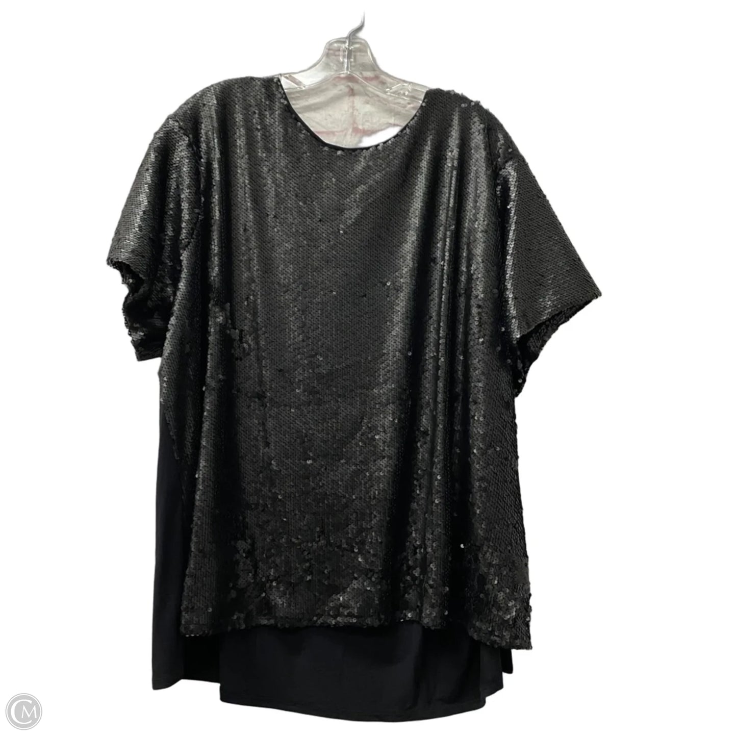 Top Short Sleeve By Worthington In Black, Size: 2x