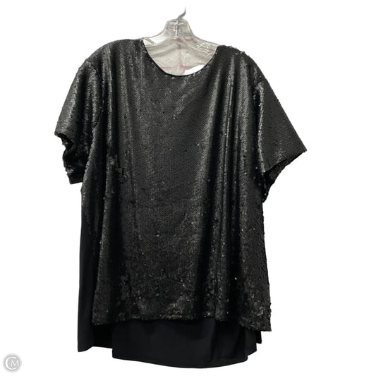 Top Short Sleeve By Worthington In Black, Size: 2x