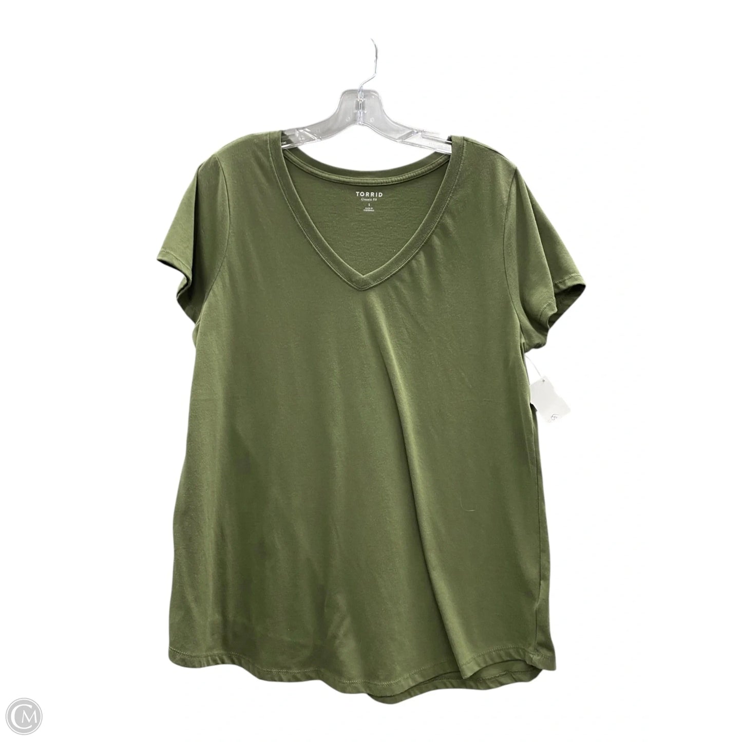Top Short Sleeve Basic By Torrid In Green, Size: 1x