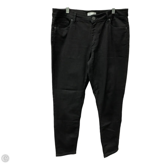Jeans Straight By Loft In Black, Size: 14