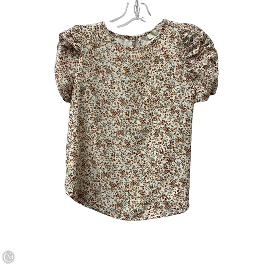 Top Short Sleeve By Loft In Orange, Size: Xsp