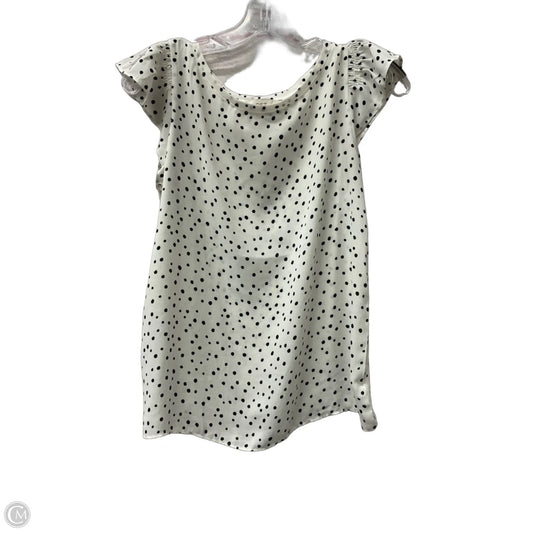 Top Short Sleeve By Loft In White, Size: Xsp