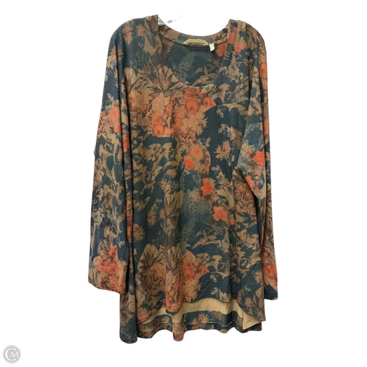 Top Long Sleeve By Soft Surroundings In Brown, Size: 2x
