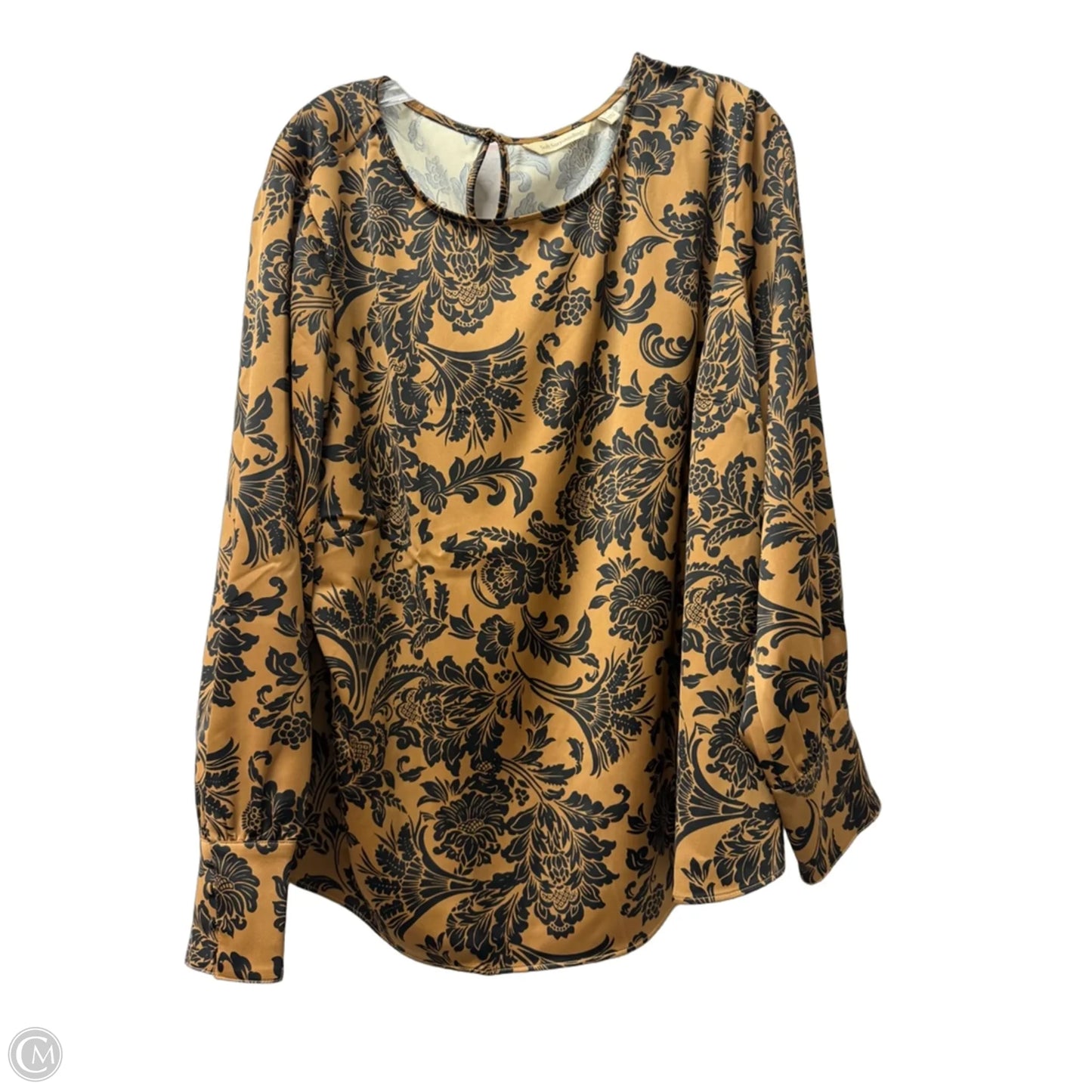 Top Long Sleeve By Soft Surroundings In Brown, Size: 2x