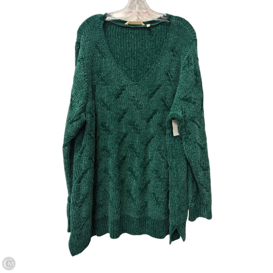 Sweater By Soft Surroundings In Green, Size: 2x