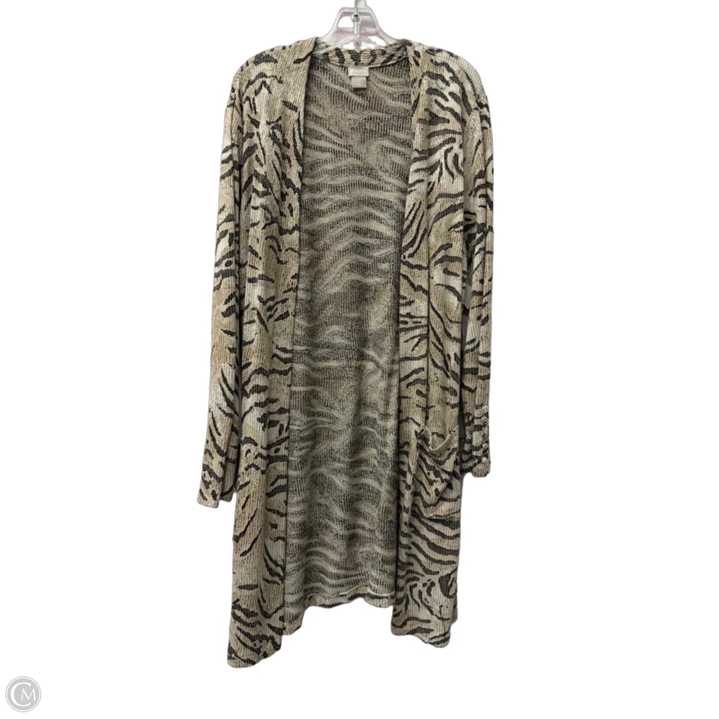 Cardigan By Chicos In Tan, Size: 1x