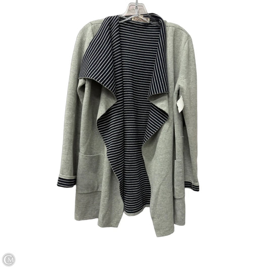 Sweater Cardigan By Loft In Grey, Size: S