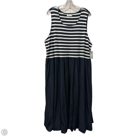 Dress Casual Maxi By Nine West In Blue, Size: 3x