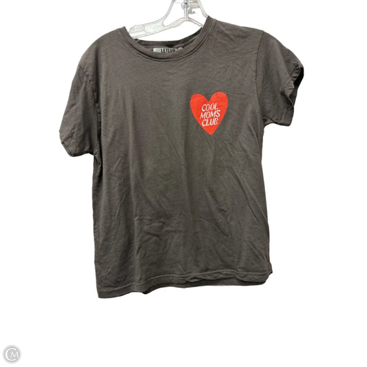 Top Short Sleeve By Anthropologie In Brown, Size: Xxs