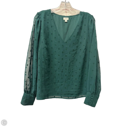 Top Long Sleeve By J. Crew In Green, Size: L