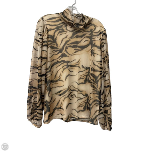Top Long Sleeve By Chicos In Brown, Size: L