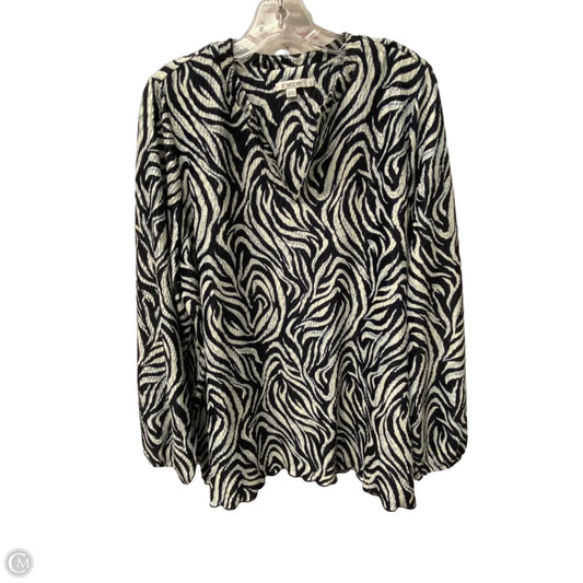 Top Long Sleeve By Chicos In Blue, Size: 1x