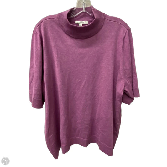 Top Short Sleeve By Chicos In Purple, Size: 1x