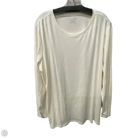 Top Long Sleeve Basic By Chicos In White, Size: 1x