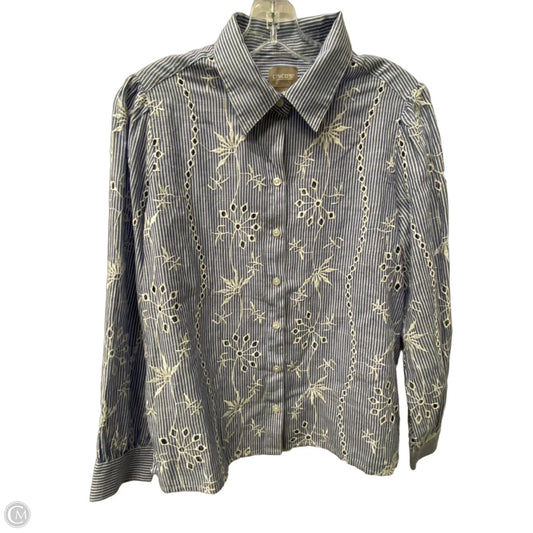 Top Long Sleeve By Chicos In Blue, Size: M