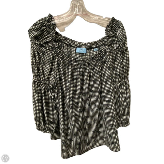 Top Long Sleeve By Cece In Black, Size: M