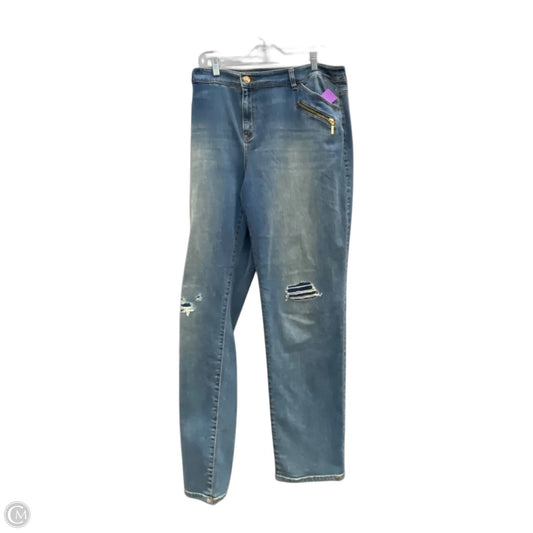 Jeans Straight By Chicos In Blue, Size: 16