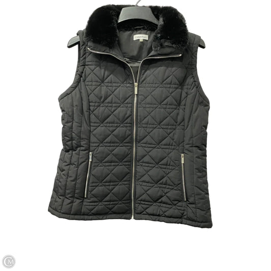 Vest Puffer & Quilted By Calvin Klein In Black, Size: L