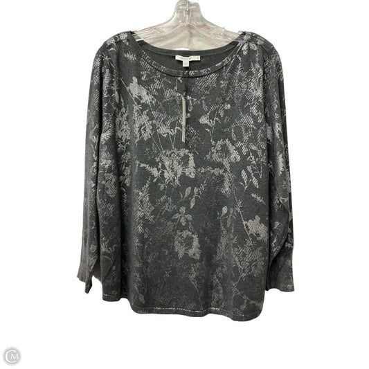 Top Long Sleeve By Chicos In Grey, Size: L
