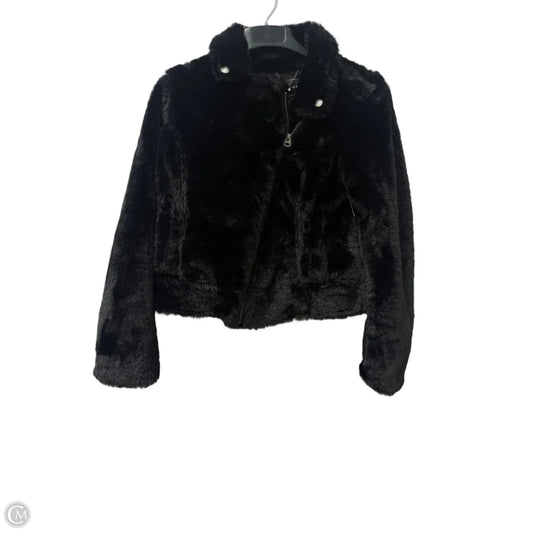 Jacket Faux Fur & Sherpa By Lucky Brand In Black, Size: M