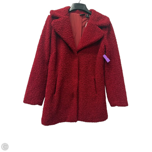 Coat Faux Fur & Sherpa By Rachel Zoe In Red, Size: M