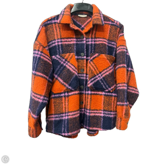 Jacket Shirt By Miss Love In Orange, Size: S