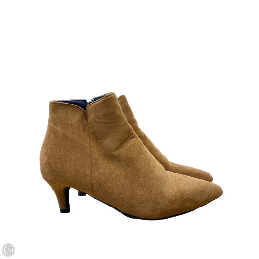 Boots Ankle Heels In Tan, Size: 8.5