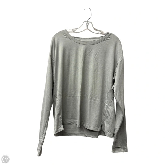 Athletic Top Long Sleeve Collar By Athleta In Grey, Size: L