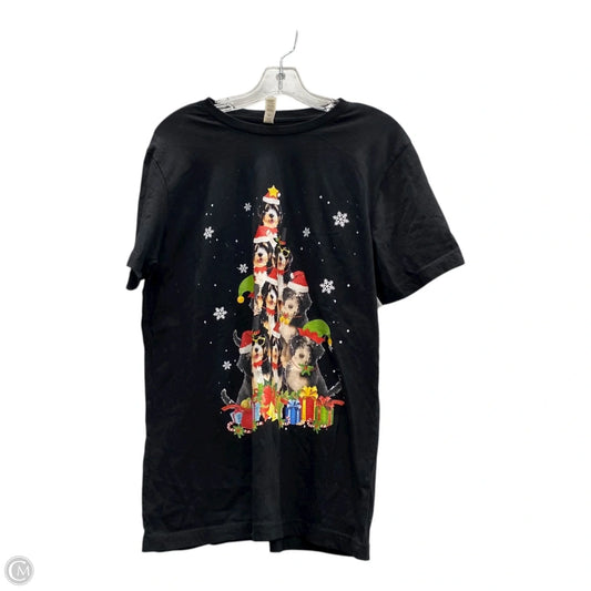 Top Short Sleeve By Canvas In Black, Size: L