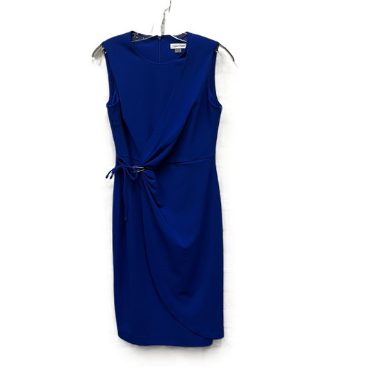 Dress Work By Calvin Klein In Blue, Size: S