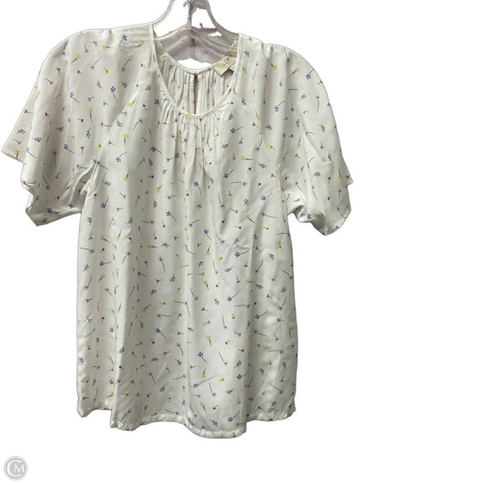 Top Short Sleeve By Loft In White, Size: Xs