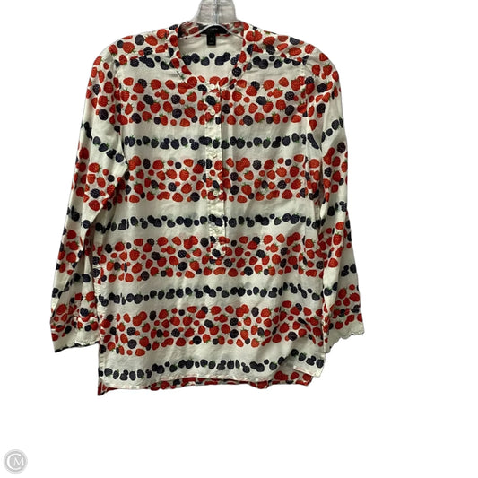 Top Long Sleeve By J. Crew In Red & White, Size: Xs