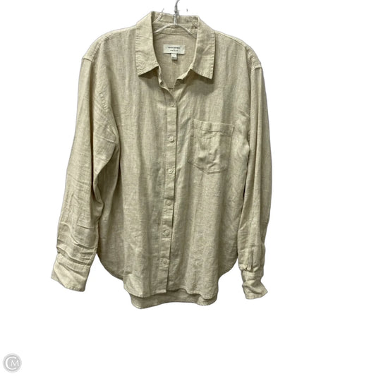 Top Long Sleeve By Banana Republic In Beige, Size: M