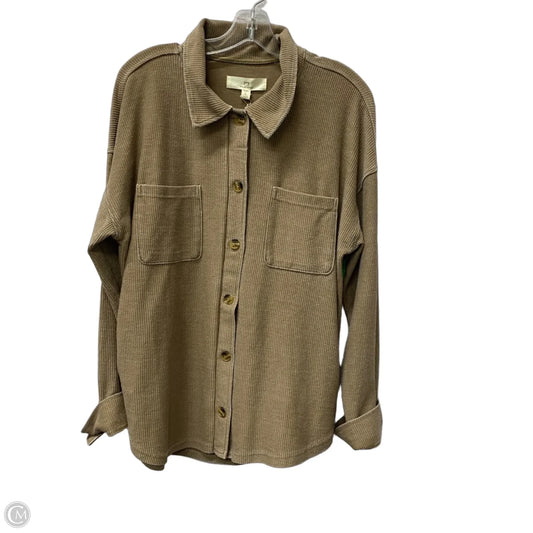 Top Long Sleeve By Thread And Supply In Brown, Size: Xl