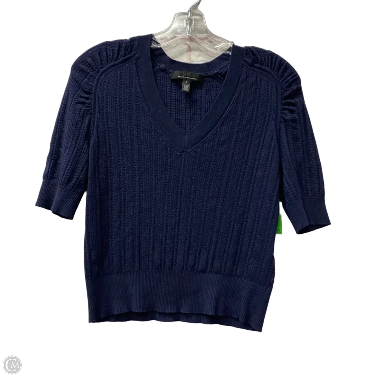 Top Short Sleeve By White House Black Market In Blue, Size: S