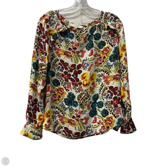Top Long Sleeve By Loft In Multi-colored, Size: Lp
