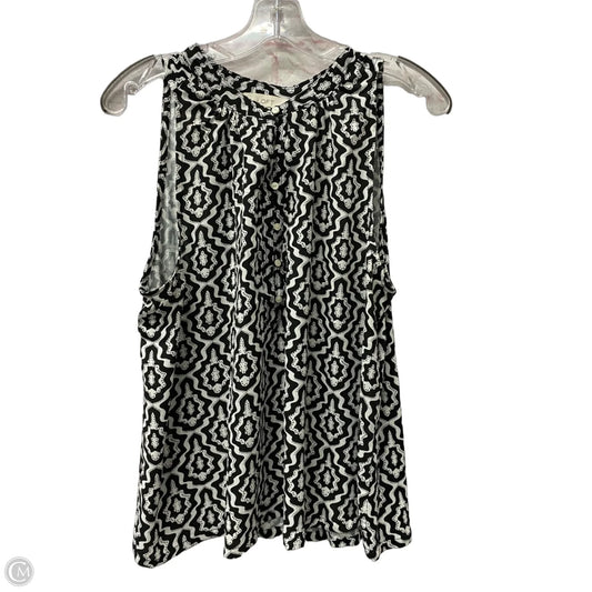 Top Sleeveless By Loft In Black, Size: L